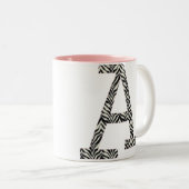 Zebra eine Kaffee-Tasse Zweifarbige Tasse (VorderseiteRechts)