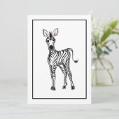 Zebra Einladung (Stehend Vorderseite)