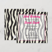 Zebra Einladung (Vorne/Hinten)
