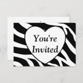 Zebra-Einladung Einladung (Vorne/Hinten)