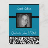 Zebra, Einladung zum Geburtstag (Vorderseite)