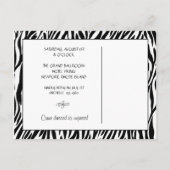 Zebra, Einladung zum Geburtstag (Rückseite)