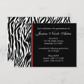 Zebra-Einladungen Einladung (Vorne/Hinten)