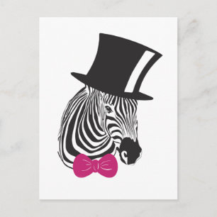 Zebra Elegant Unique Postkarte
