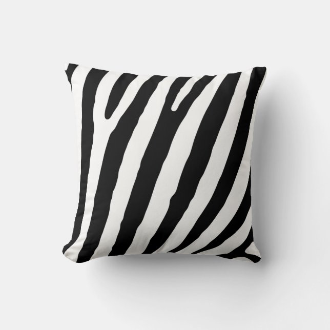 Zebra elegantes Akzent-Couch-Druckkissen Kissen (Vorderseite)