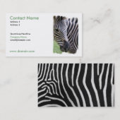Zebra-Entwurf auf einer Visitenkarte (Vorne/Hinten)