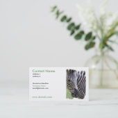 Zebra-Entwurf auf einer Visitenkarte (Stehend Vorderseite)
