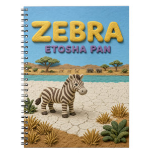 Zebra Etosha Pan Modern KlayKoo Notizblock