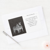 Zebra-Exlibris Rechteckiger Aufkleber (Umschlag)
