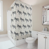 Zebra Exotic Animal Muster Beige Duschvorhang (Beispiel)