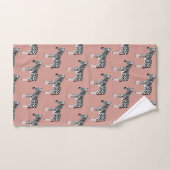 Zebra Exotic Animal Muster Blush Pink Badhandtuch Set (Handtuch)