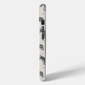 Zebra Exotic Animal Pattern Beige Monogramm Case-Mate iPhone Hülle (Rückseite / Links)