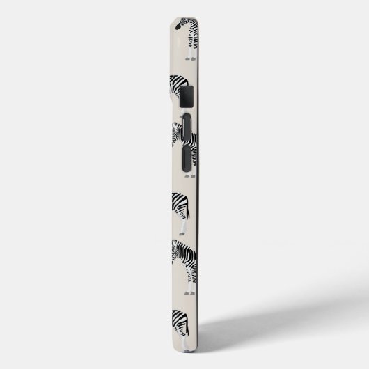 Zebra Exotic Animal Pattern Beige Monogramm Case-Mate iPhone Hülle (Rückseite / Links)