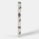Zebra Exotic Animal Pattern Beige Monogramm Case-Mate iPhone Hülle (Rückseite / Rechts)