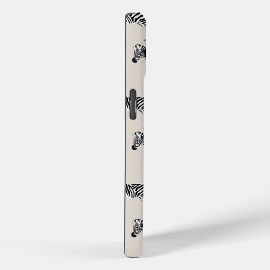 Zebra Exotic Animal Pattern Beige Monogramm Case-Mate iPhone Hülle (Rückseite / Rechts)