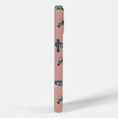 Zebra Exotic Animal Pattern Blush Pink Monogramm Case-Mate iPhone Hülle (Rückseite / Rechts)