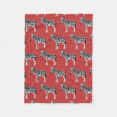 Zebra Exotic Animal Pattern Deep Red Fleecedecke (Vorderseite)
