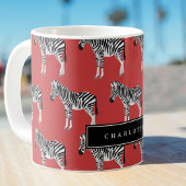 Zebra Exotic Animal Pattern Deep Red Kaffeetasse