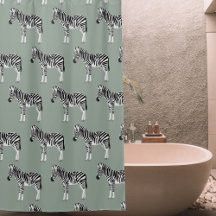 Zebra Exotic Animal Pattern Sage Green