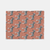 Zebra Exotic Animal Pattern Terracotta Fleecedecke (Vorderseite (Horizontal))