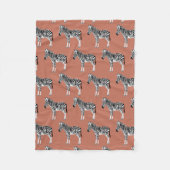 Zebra Exotic Animal Pattern Terracotta Fleecedecke (Vorderseite)