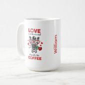 Zebra Express Your Love Mug Kaffeetasse (Vorderseite Links)