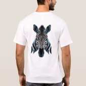 Zebra Face Art Floating T-Shirt (Rückseite)