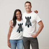 Zebra Face Art Floating T-Shirt (Unisex)