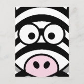 Zebra Face Postkarte (Vorderseite)