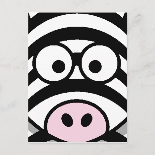 Zebra Face Postkarte (Vorderseite)