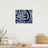 Zebra Face Wildlife Art Print Poster (Küche)