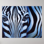 Zebra Face Wildlife Art Print Poster (Vorne)