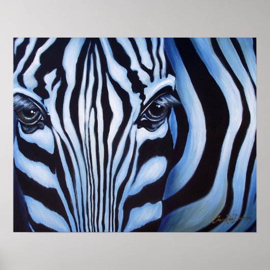 Zebra Face Wildlife Art Print Poster (Vorne)