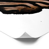 Zebra Fall Stripes LARGE Poster, Druck, Wandkunst Poster (Ecke)