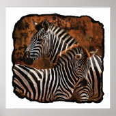 Zebra Fall Stripes LARGE Poster, Druck, Wandkunst Poster (Vorne)