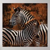 Zebra Fall Stripes LARGE Poster, Druck, Wandkunst Poster (Vorne)