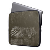 ZEBRA FAMILY DRINK LAPTOPSCHUTZHÜLLE (Vorderseite Links)