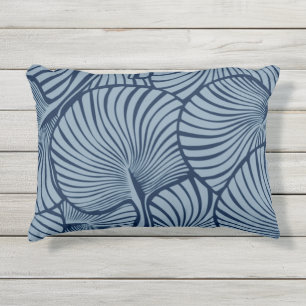 Zebra Fan Palm Hawaiian Tropical Blue Kissen Für Draußen