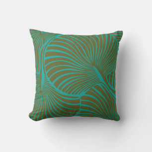 Zebra Fan Palm Hawaiian Tropical Green Kissen