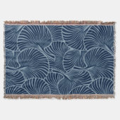 Zebra Fan Palm Hawaiian Tropical Navy Blau Decke (Vorderseite)