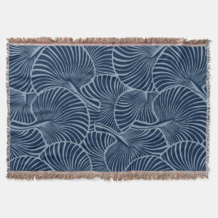 Zebra Fan Palm Hawaiian Tropical Navy Blau Decke