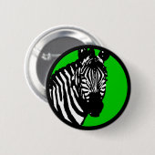 zebra. Farbe anpassbarer Kreis. Button (Vorne & Hinten)