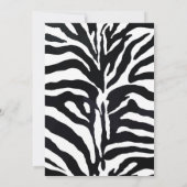 Zebra Fashion Glamour Tiermädchen Geburtstag Einladung (Rückseite)