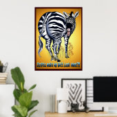 Zebra Fat Hintern Poster (Heimbüro)