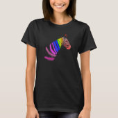 Zebra Federn LGBTQ Flagge Pride Monat Stolz LGBTQ T-Shirt (Vorderseite)