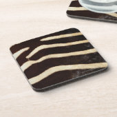 Zebra-Fell Getränkeuntersetzer (Linke Seite)
