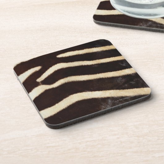 Zebra-Fell Getränkeuntersetzer (Linke Seite)