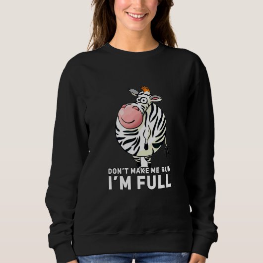 Zebra Fett Tier Sweatshirt (Vorderseite)