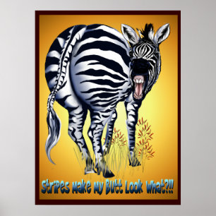 Zebra-fettes Hintern-Plakat Poster