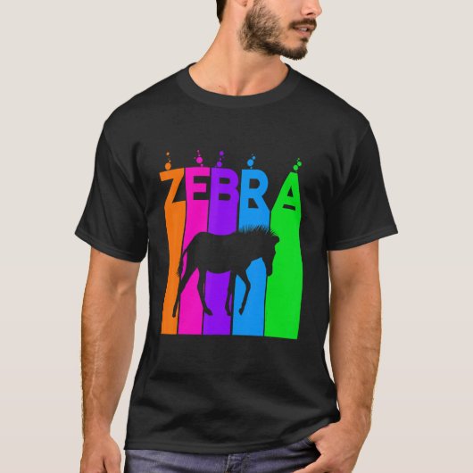 Zebra-Fieberblase mit Silhouette T-Shirt (Vorderseite)